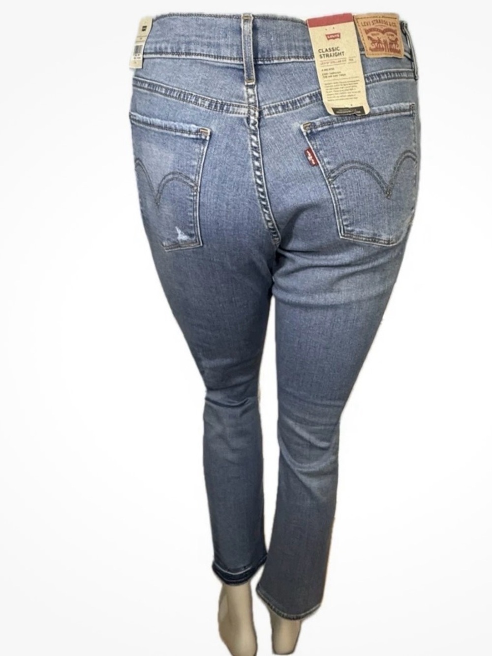 NWT Levi’s Straight Jeans Stretch New Distressed size 8 10 12 14 16 16W 18W 20W - Picture 9 of 11